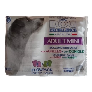 Monge 4x100g Excellence Flow Mini Lamb/Rabbit dog (040943_Z B)
